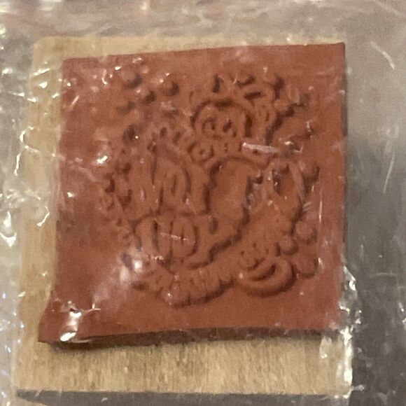 Noteworthy Stamp-A-Bear Rubber Stamp “I Love You” Bear New In Package - Picture 5 of 5